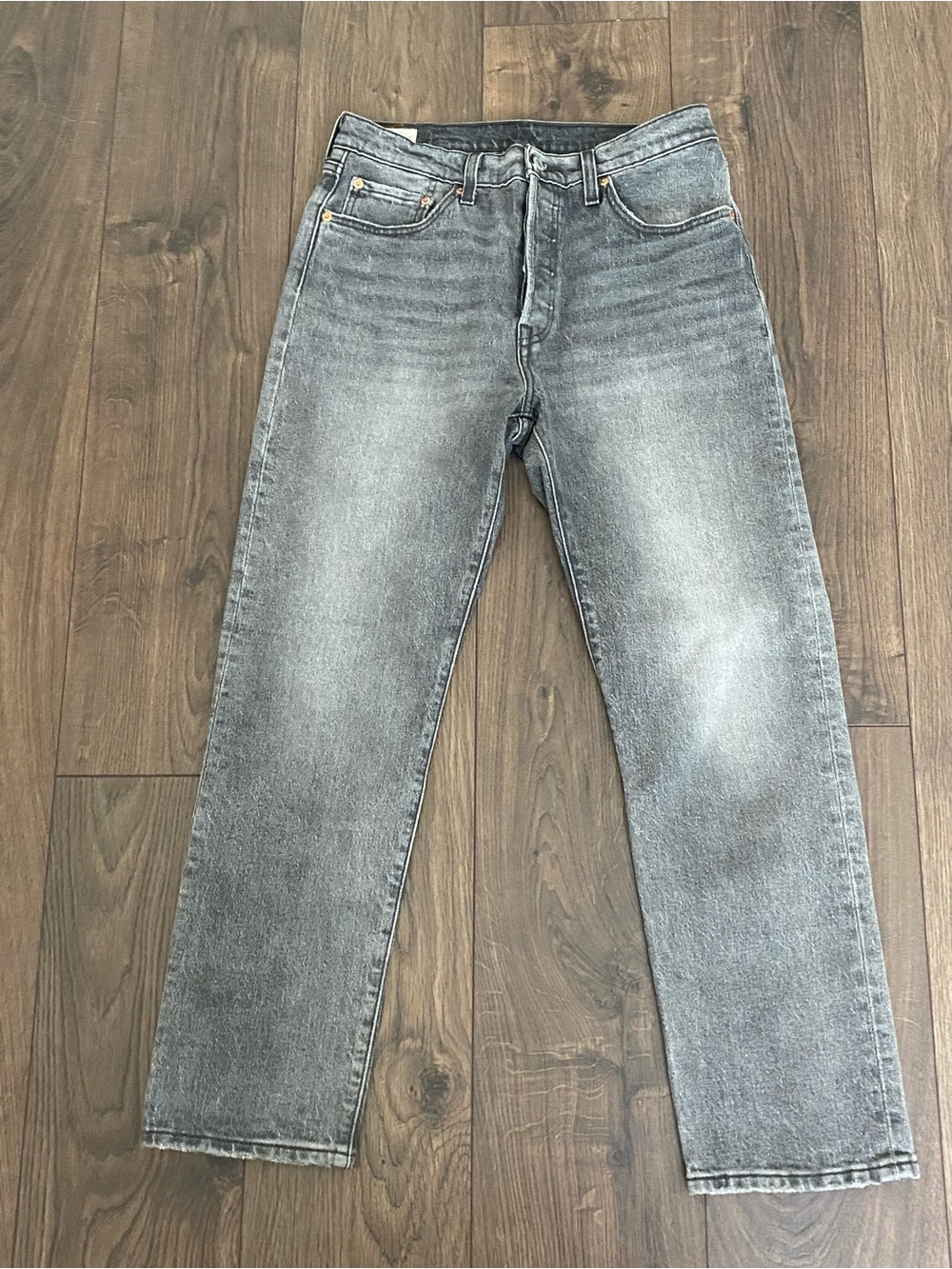 Women's Light Black Washed Straight-Leg Levi’s 501 Jeans